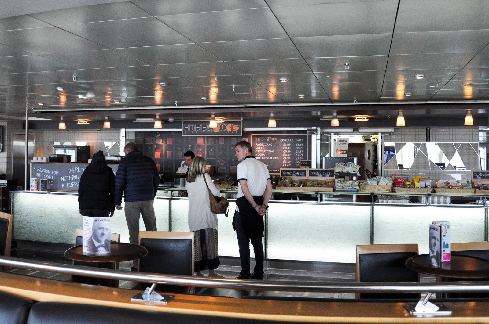 The bar on the DFDS Seaways Ferry, The English Channel, on the way back from France