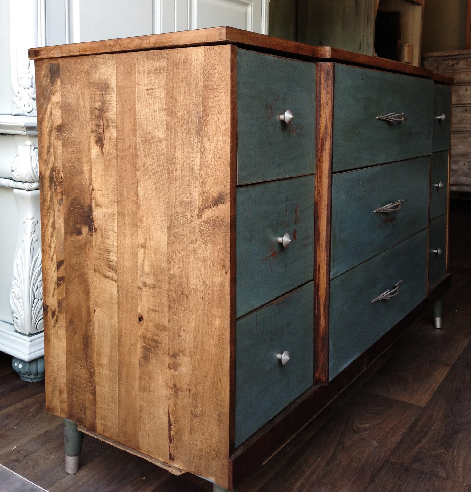 Repurposed Gems: Retro Refinished Dresser 