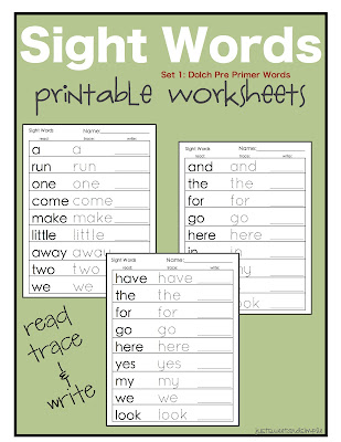 just Sweet and Simple: Preschool Practice: Printable Dolch Site Word