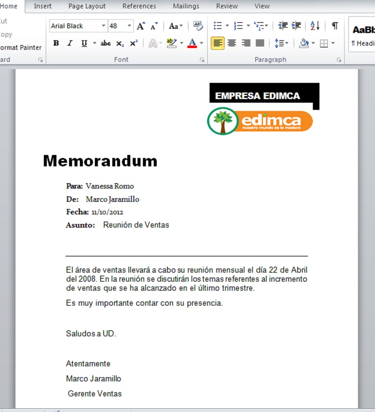 Sintético 96+ Foto Como Hacer Un Memorandum En Word Alta Definición Completa, 2k, 4k