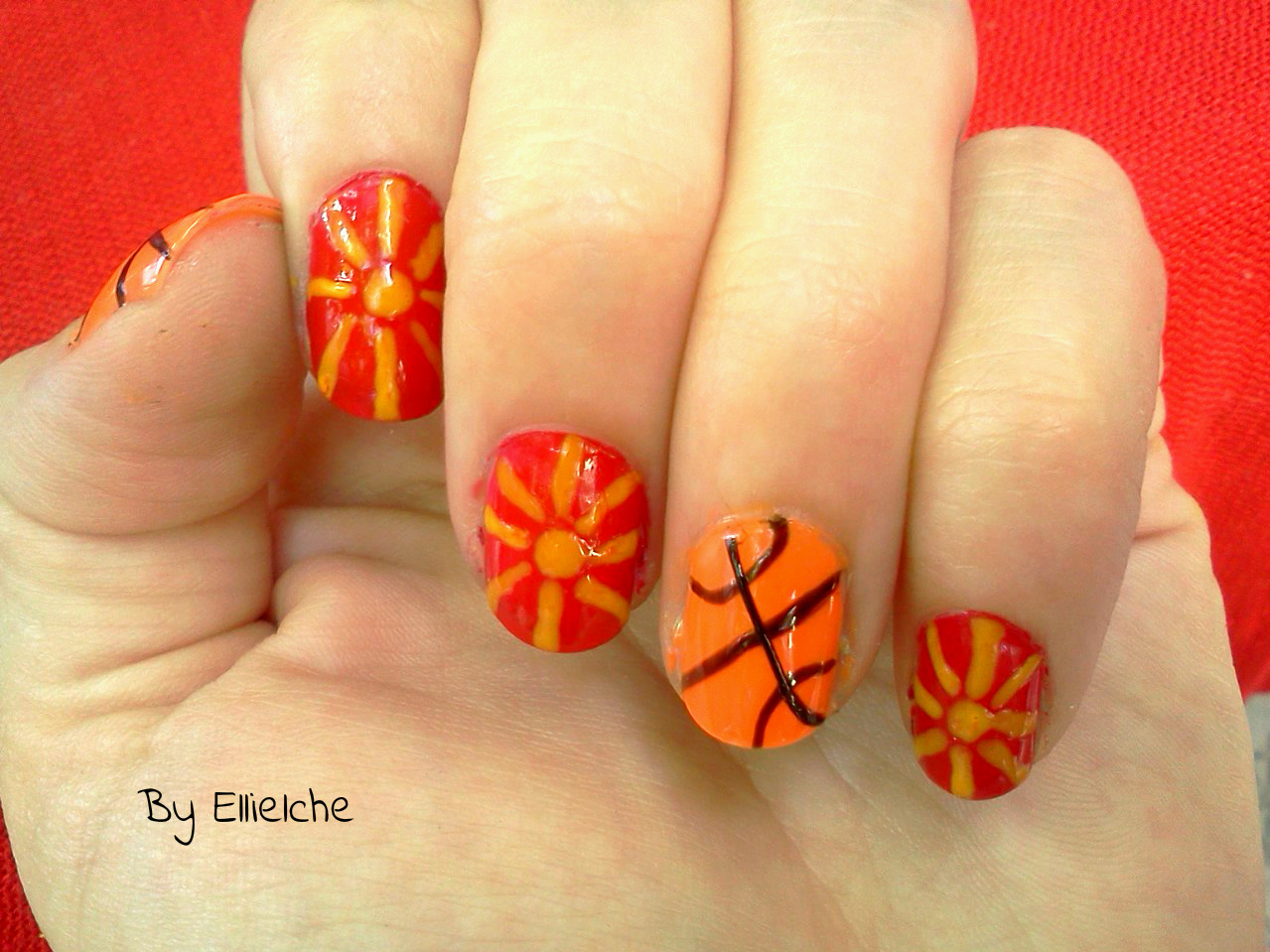 Basketball Nail Art