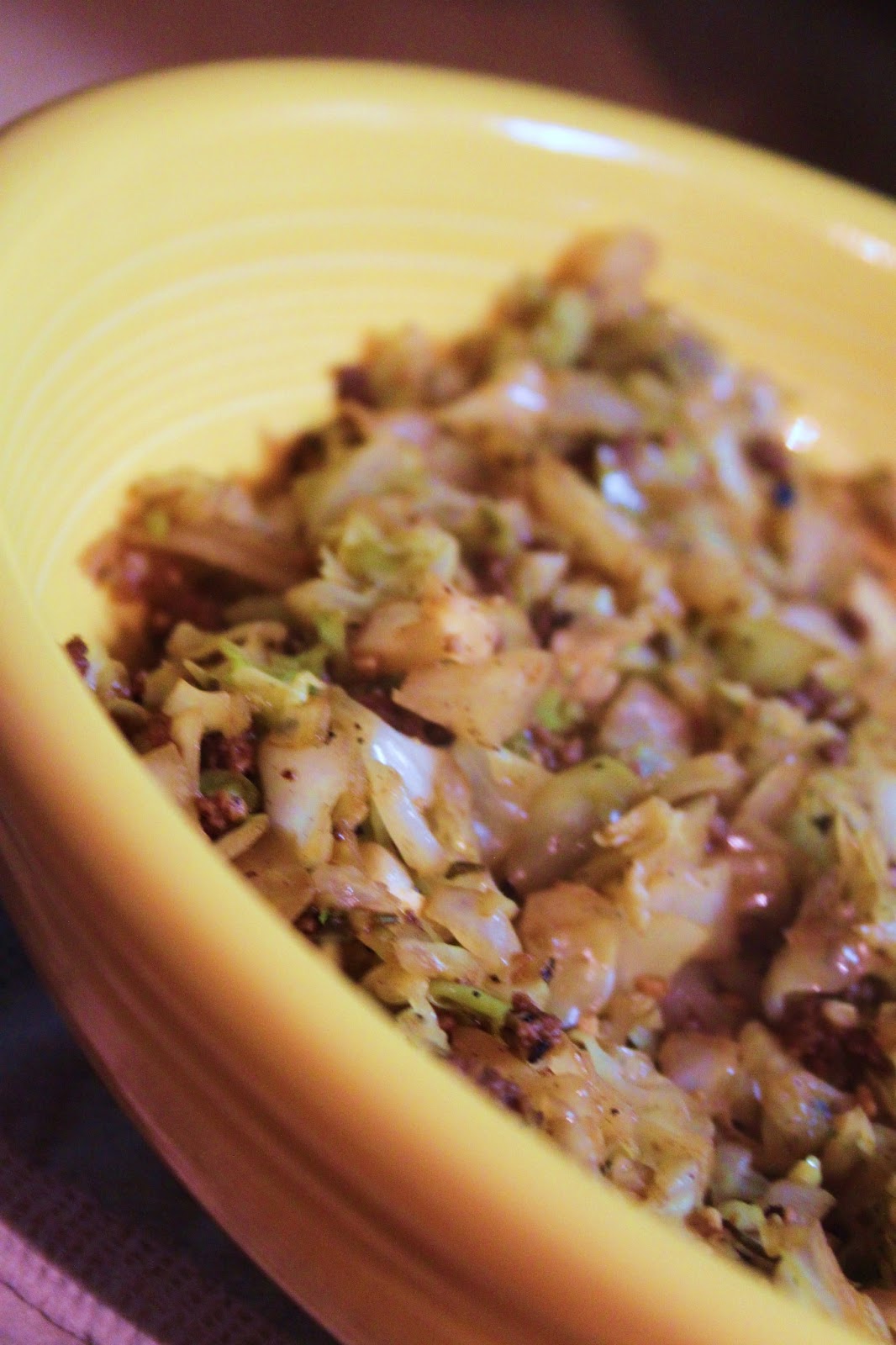 MY HCG DIET RECIPES HCG DIET Phase 2 (P2) RECIPE Beefy Cabbage Scramble