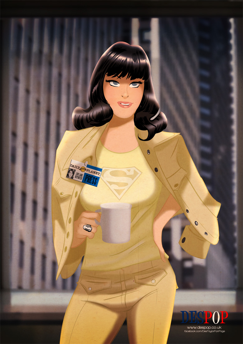 Margot Kidder Style Lois Lane by Des Taylor DESPOP ART & COMICS