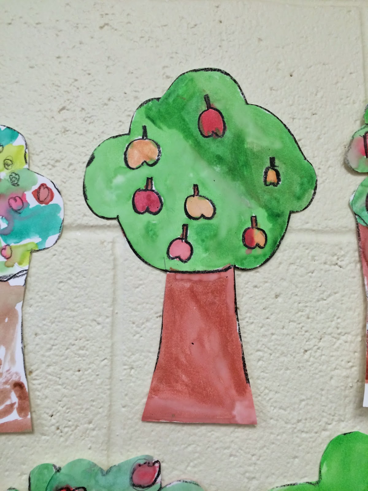Kroger's Kindergarten Apple tree directed drawing