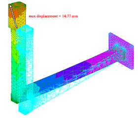 finite element result of design A (displacement)