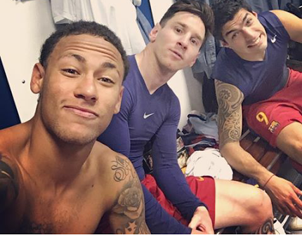 Foto Messi Neymar Suarez