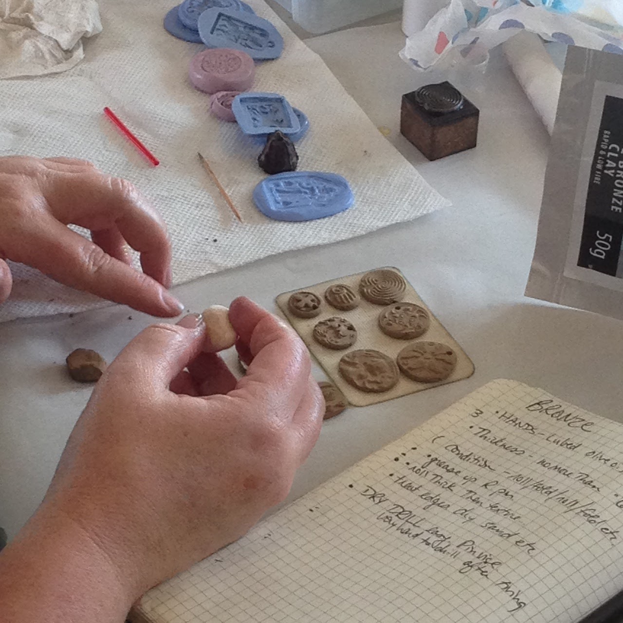 Art Jewelry Elements Bronze clay. In the beginning...