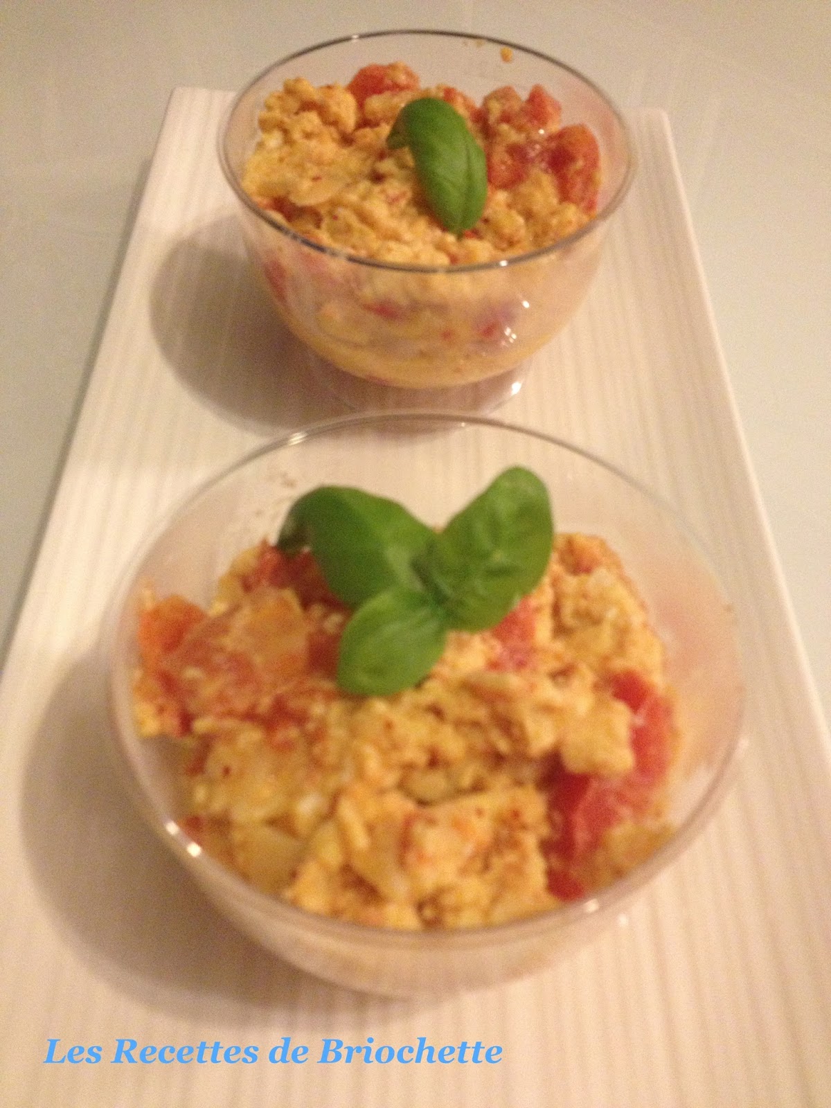 Les Recettes De Briochette Oeufs Brouilles A La Tomate Epicee