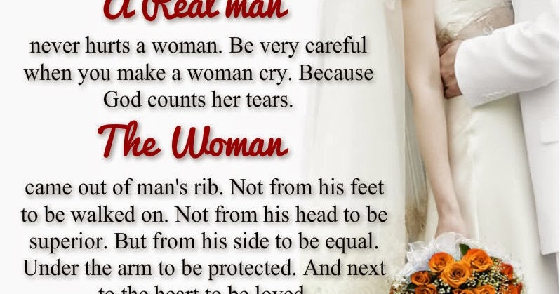 Beautiful Quotes: A real man never hurts a woman.