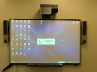 One of the original Smart Boards installed in 32 classrooms on campus