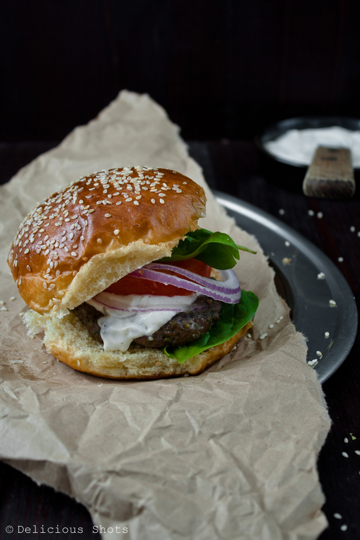 Delicious Shots Brioche Buns, Lamb Burgers and Sweets Potato Oven