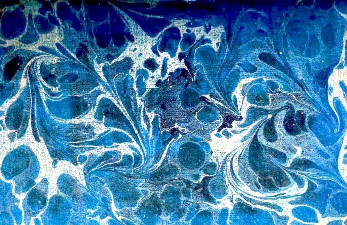 and blue designs