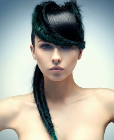 Green Hair Highlights Idea 2014 Green Hair Highlights Idea 2014