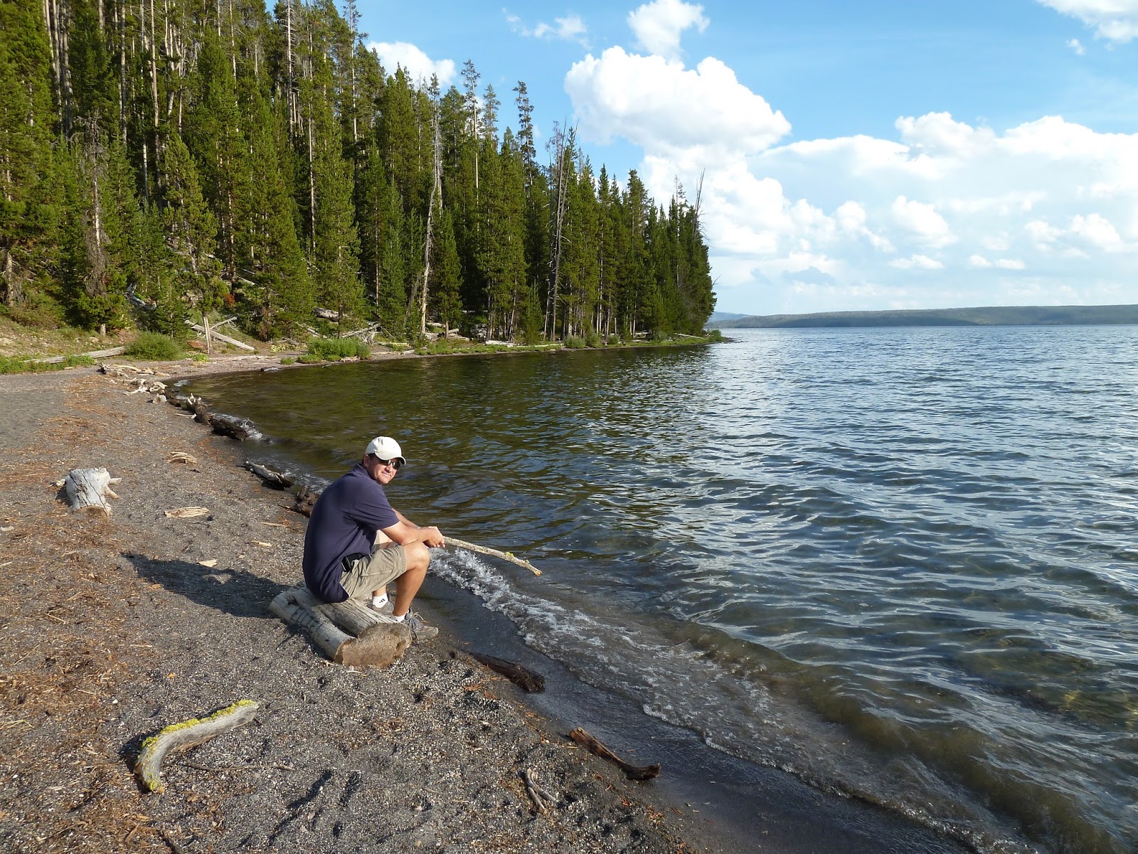 Crazy Hiker Chick Shoshone Lake Yellowstone NP
