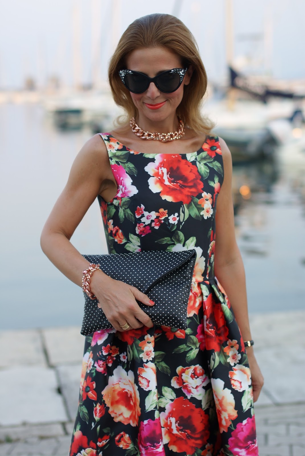 50s style retro inspired dress and Luca Barra jewelry on Fashion and Cookies fashion blog