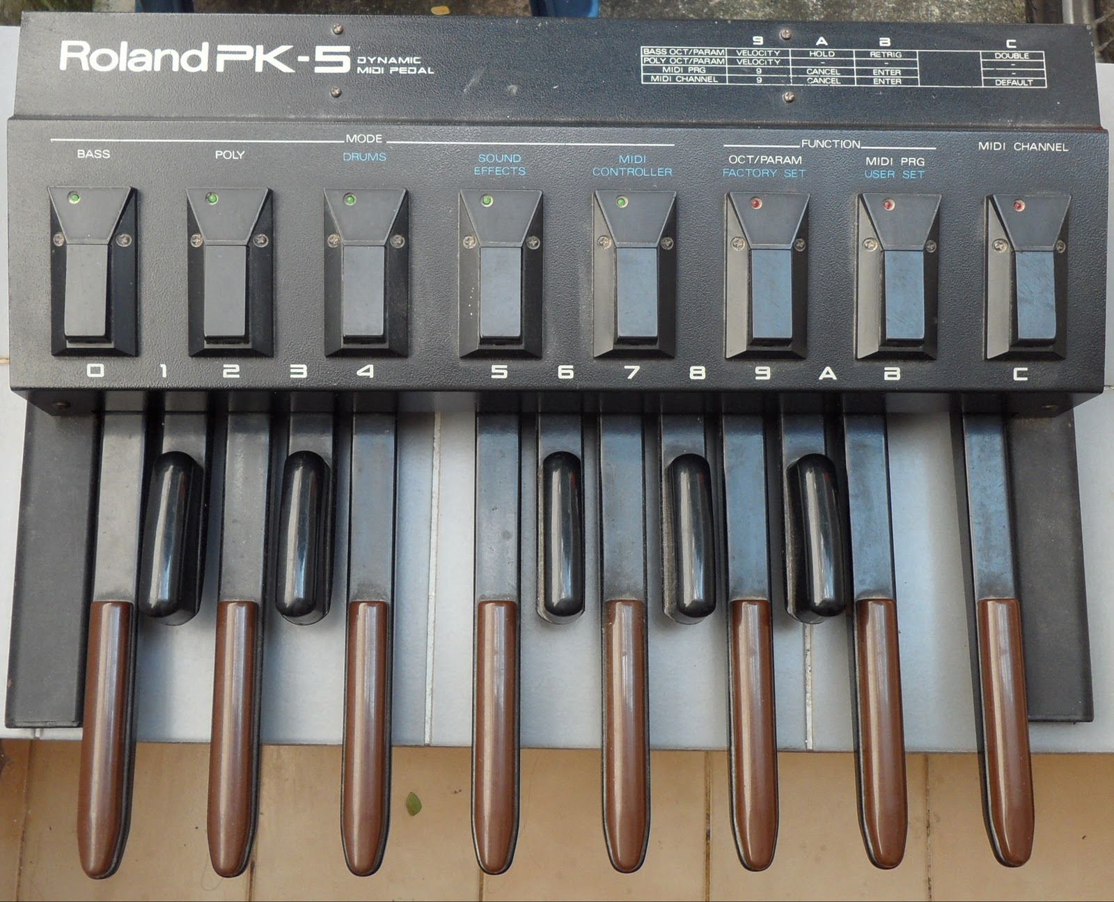 music sound audio เบสเท้า Roland PK5 Midi Bass Pedals สภาพพร้อมใช้งาน