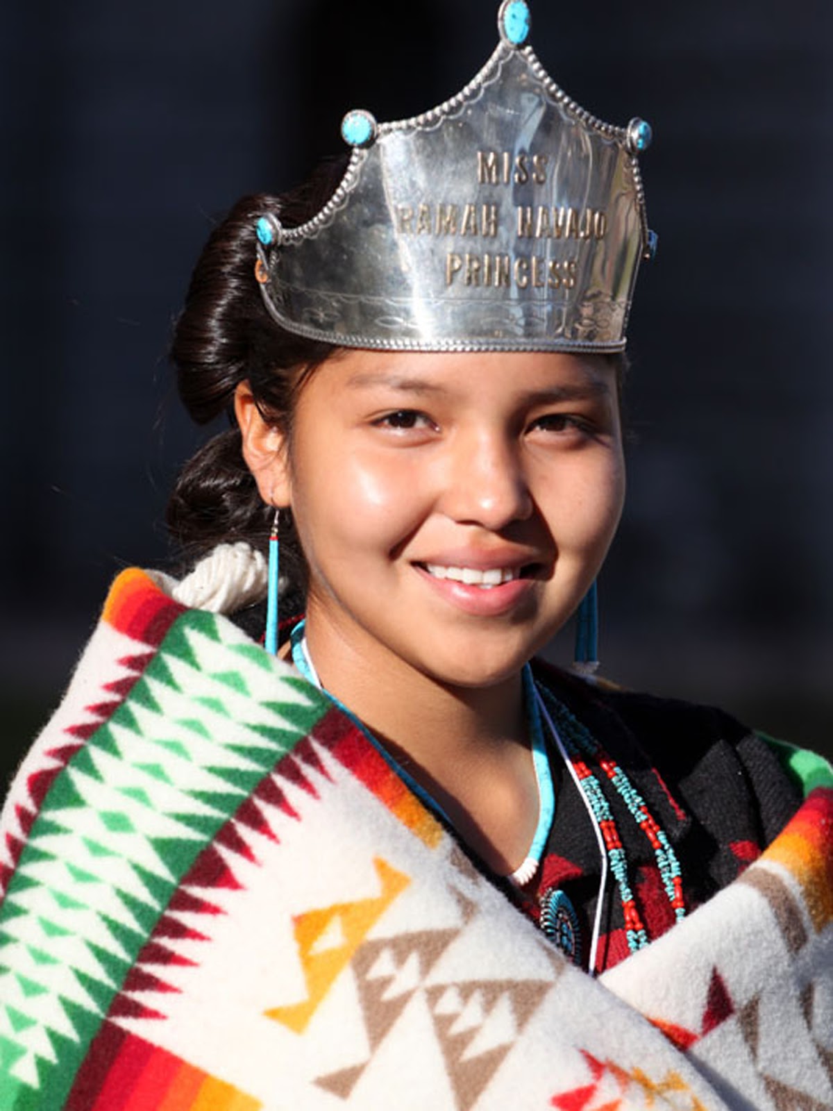 Krishel Augustine the Miss Teen Navajo 2013 sings a traditional song. 
