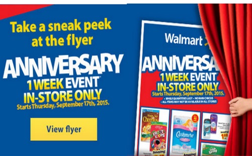Walmart Sneak Peek Anniversary Sale Flyer