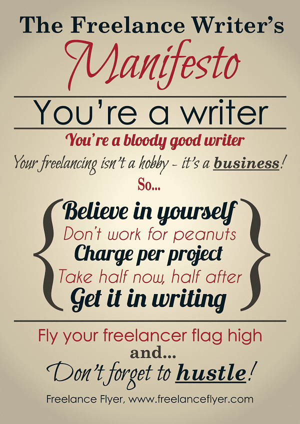 The Freelance Writer's Manifesto