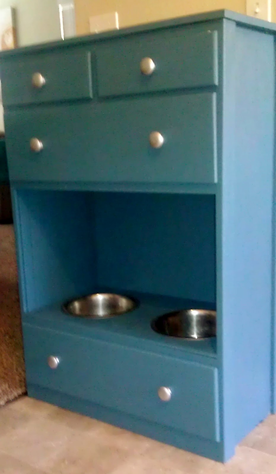 Turn A Dresser Into A Pet Feeding and Care Station: Easy DIY