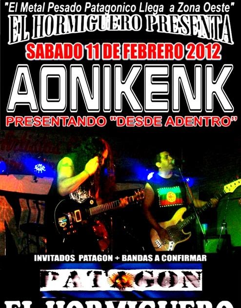 Reacciones Metal Zine: Fechas AONIKENK: Febrero/ Marzo 2012...