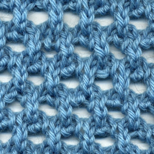 Knot Knecessarily Known Knitting Symmetrical Yarn Over Net Pattern