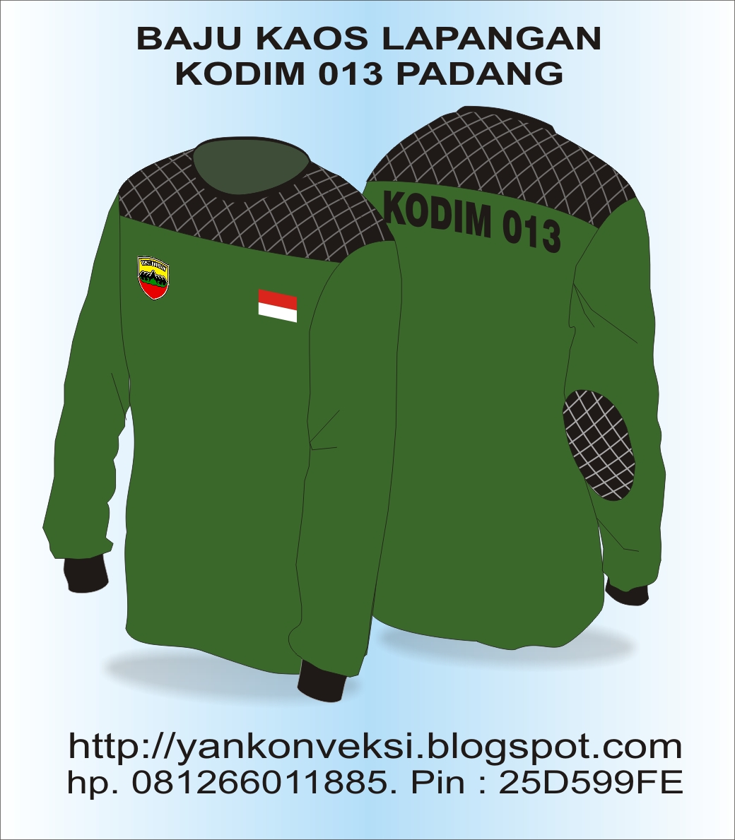 BAJU KAOS LAPANGAN  PESANAN KODIM 0312 PADANG