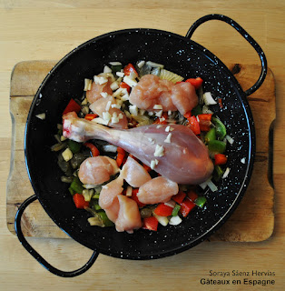 recette paella poulet traditionnelle espagnole