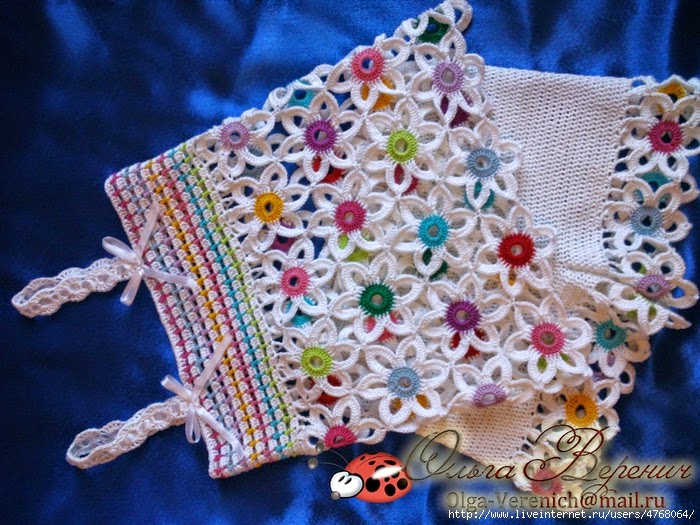 Conjunto de blusa y minishort para niña tejido al crochet con patron
