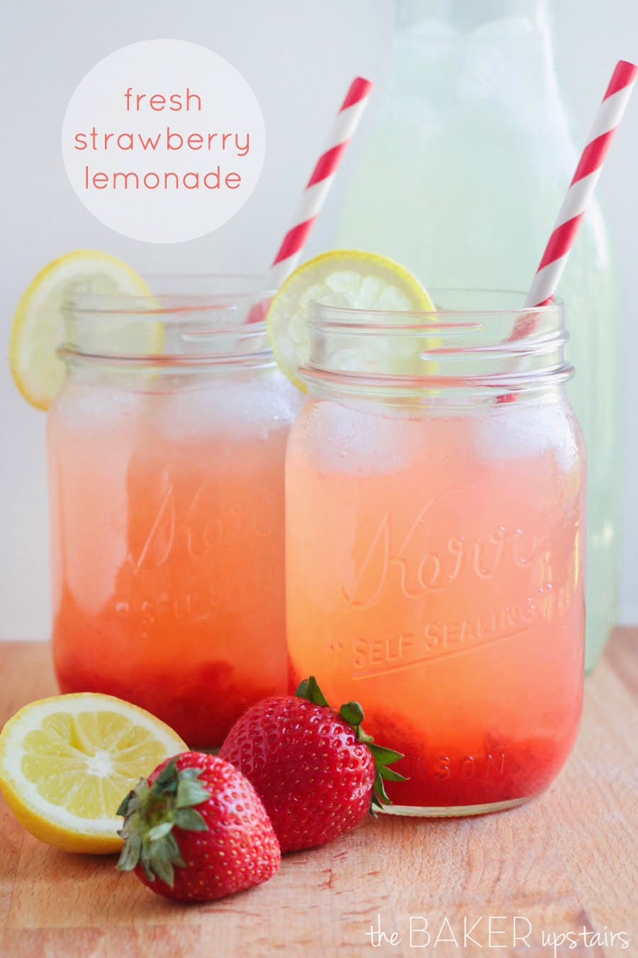 fresh strawberry lemonade - The Baker Upstairs