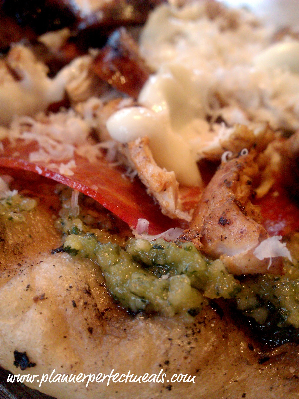 Italian Sausage and Chicken Pesto Pizza