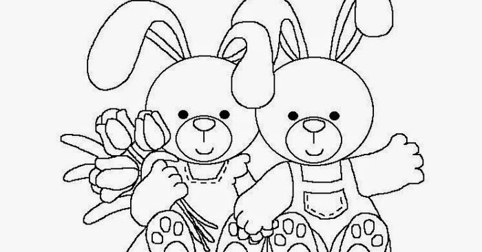 Bunnies coloring pages | Free Coloring Pages and Coloring Books for Kids