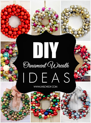20+ DIY Christmas ornament wreaths that you can make yourself! LOVE these! So many ideas!