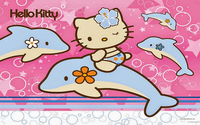 20000123-Hello Kitty with Dolphin HD Wallpaperz