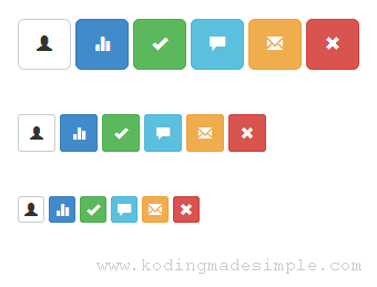 bootstrap icons buttons twitter only button create icon social add custom span