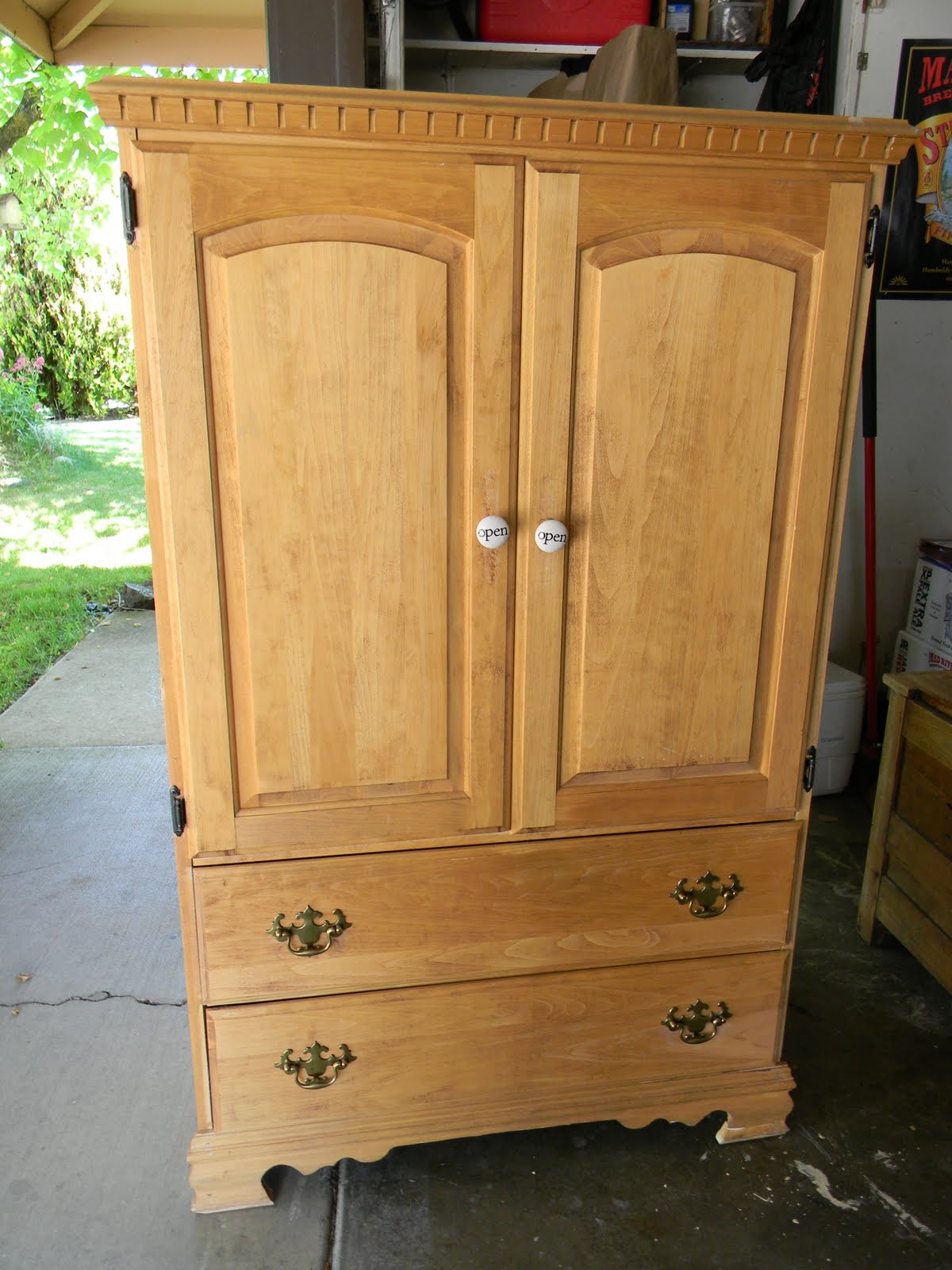 Emily's Upcycled Furniture shabby chic armoire before and after