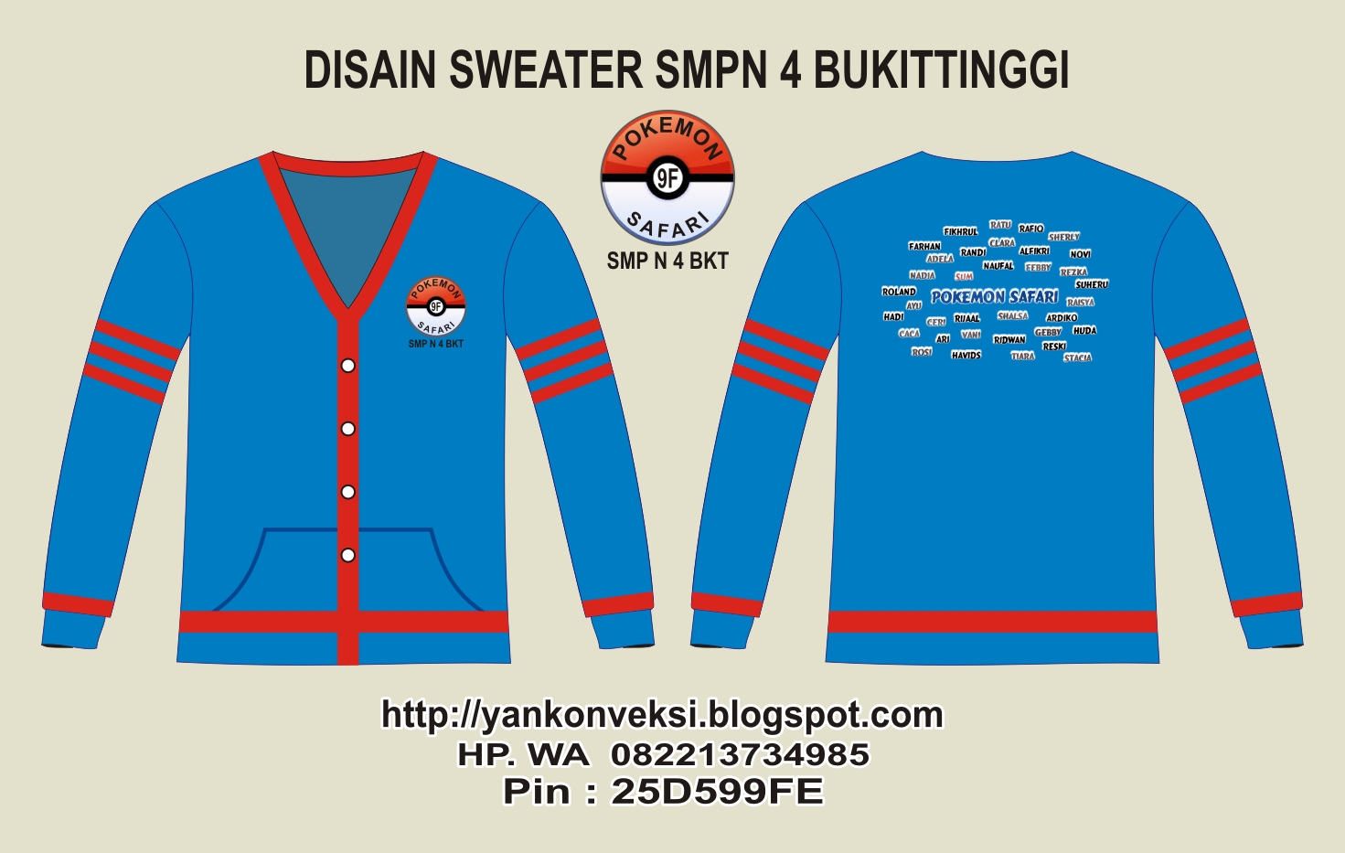 SWEATER PESAN KELAS 9 SMPN 4 BUKITTINGGI