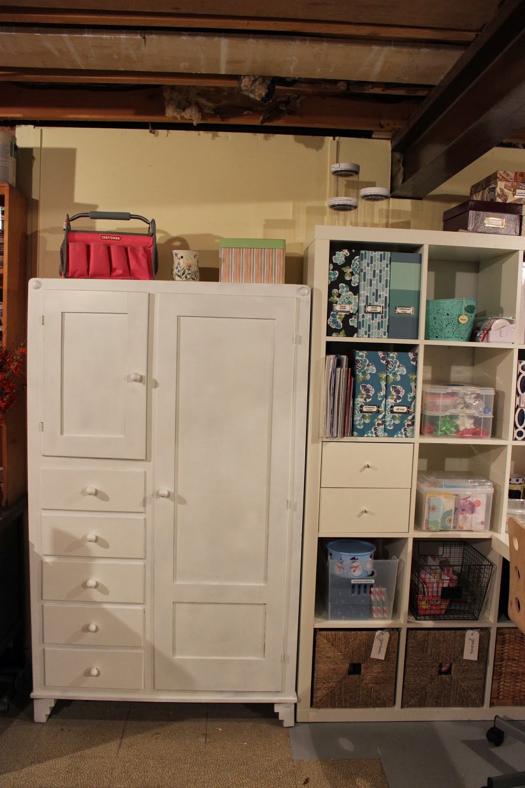 Organizing for Six My Organized Scrap & Wrap Room