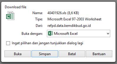 Download Seluruh NISN Ke File Microsoft Excel