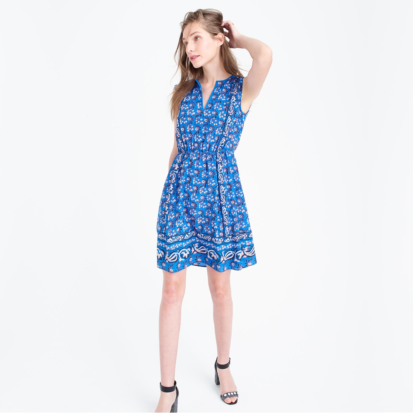 coast rockafella colour block pleated dress