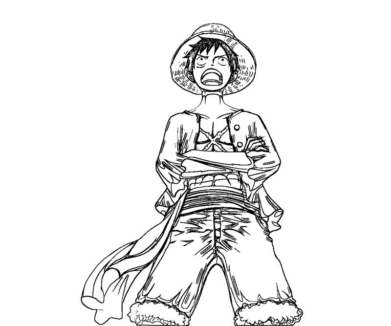 Monkey D Luffy 1 Coloring Crafty Teenager