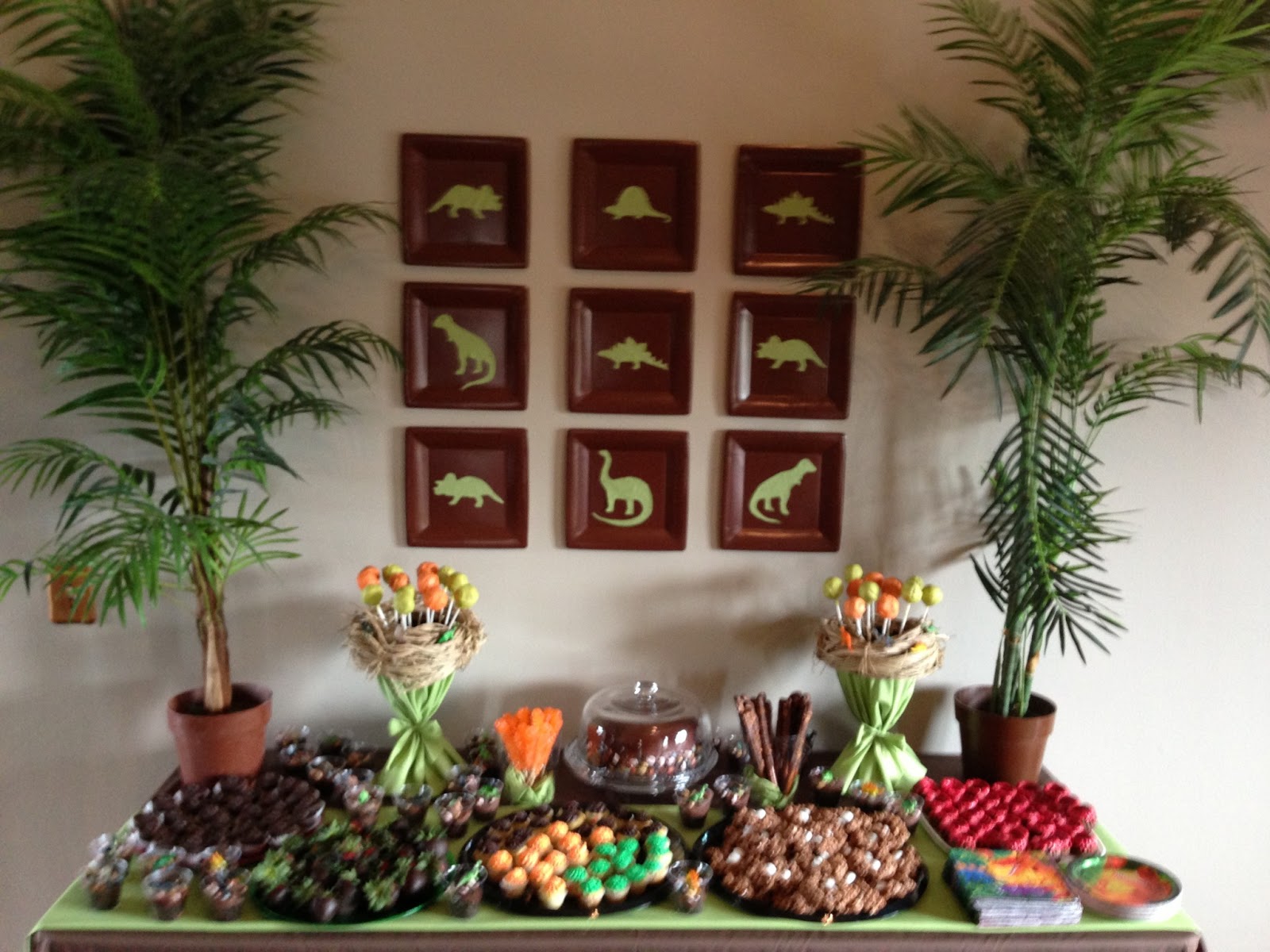 Cheerful Thrifty Door Dinosaur Dessert Table