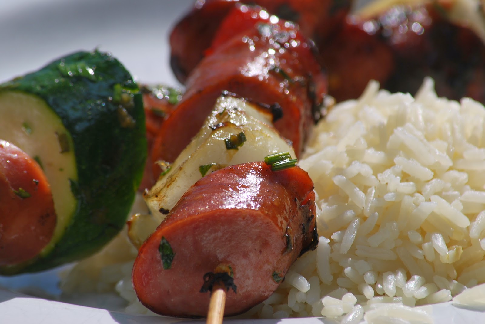 My story in recipes Turkey Sausage Skewers