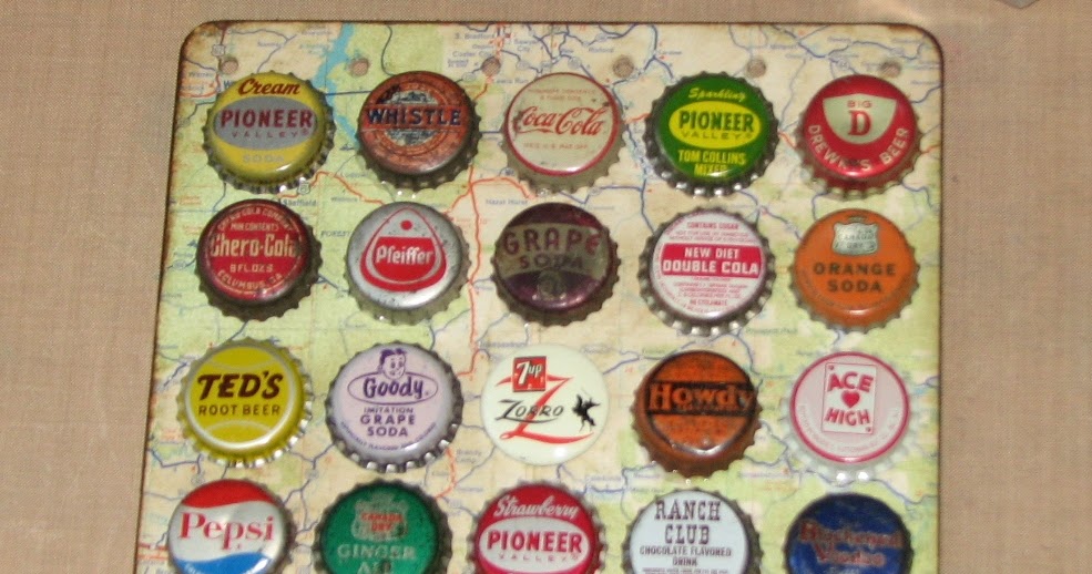 Ink Stains Vintage Bottle Cap Wire Hanger