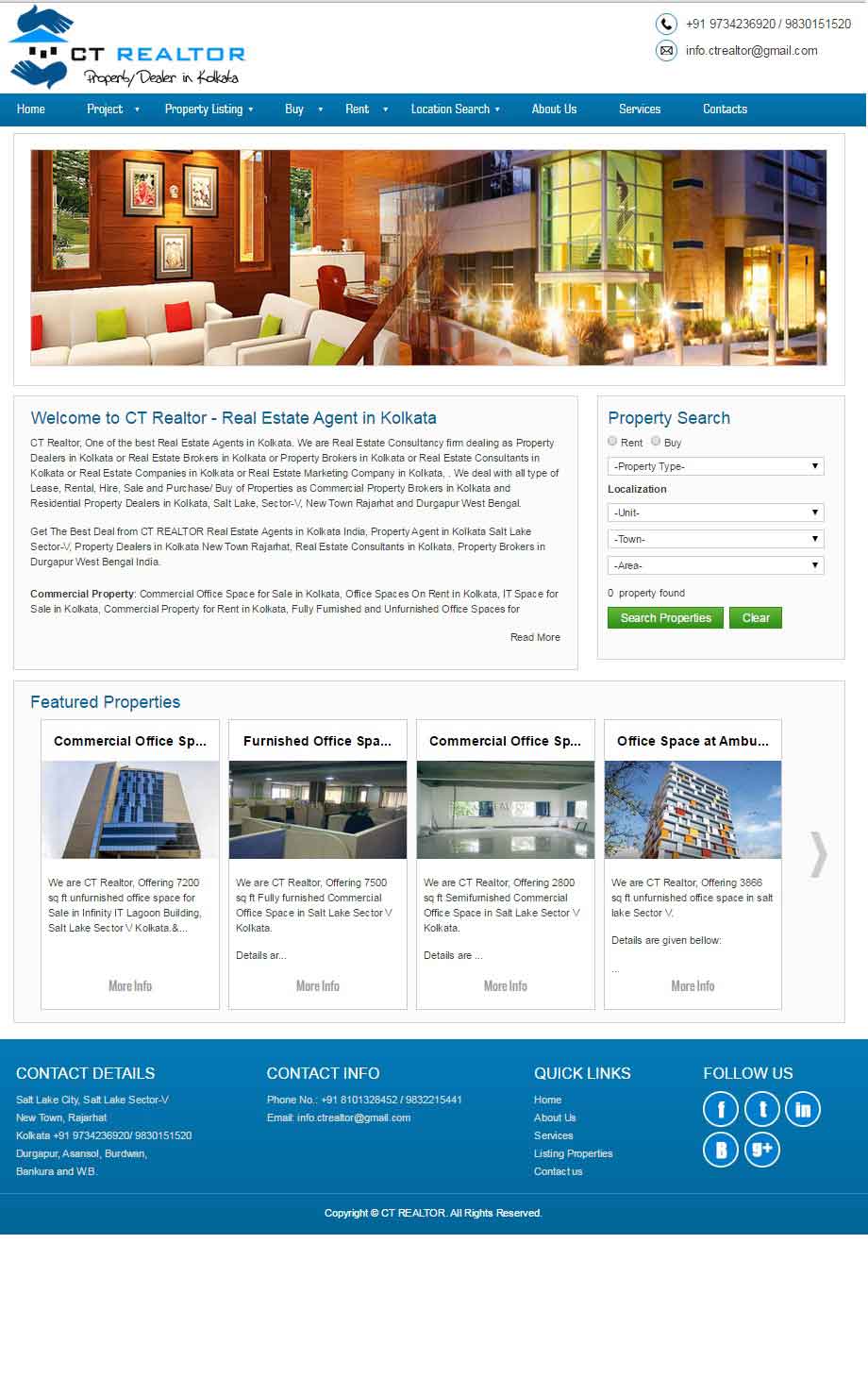 Visit CT Realtor - Real Estate Agency in Kolkata Website