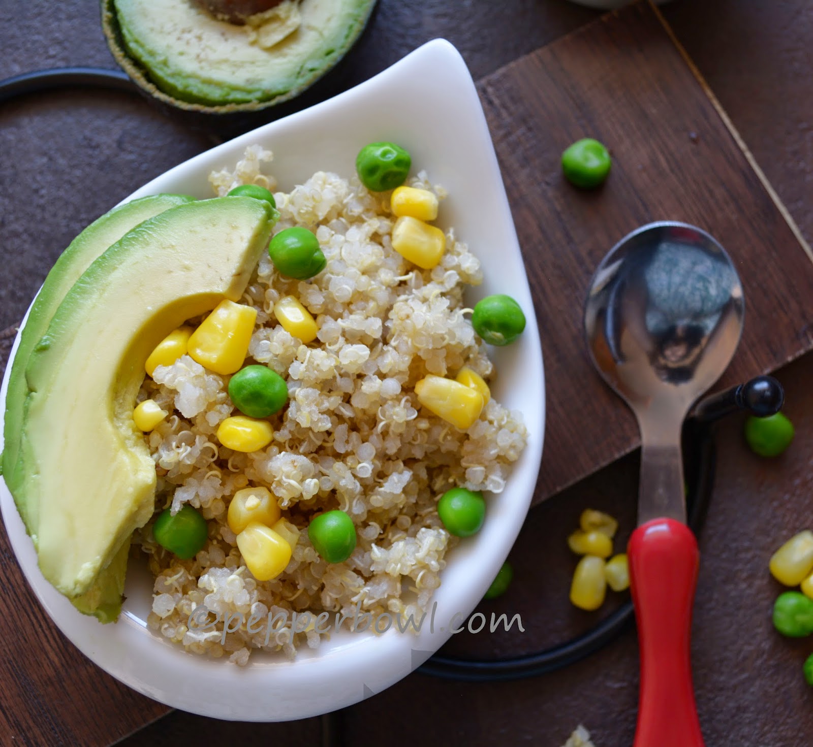 Quinoa Salad with Corn , Peas, Avacado