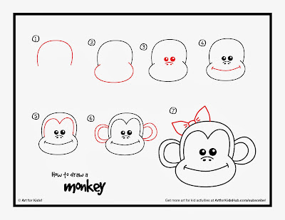 Easy Steps How to Draw a Monkey