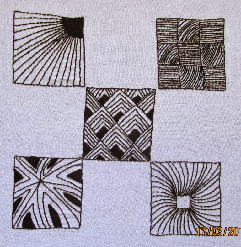 My craft works Zentanglepattern 5, Quilling