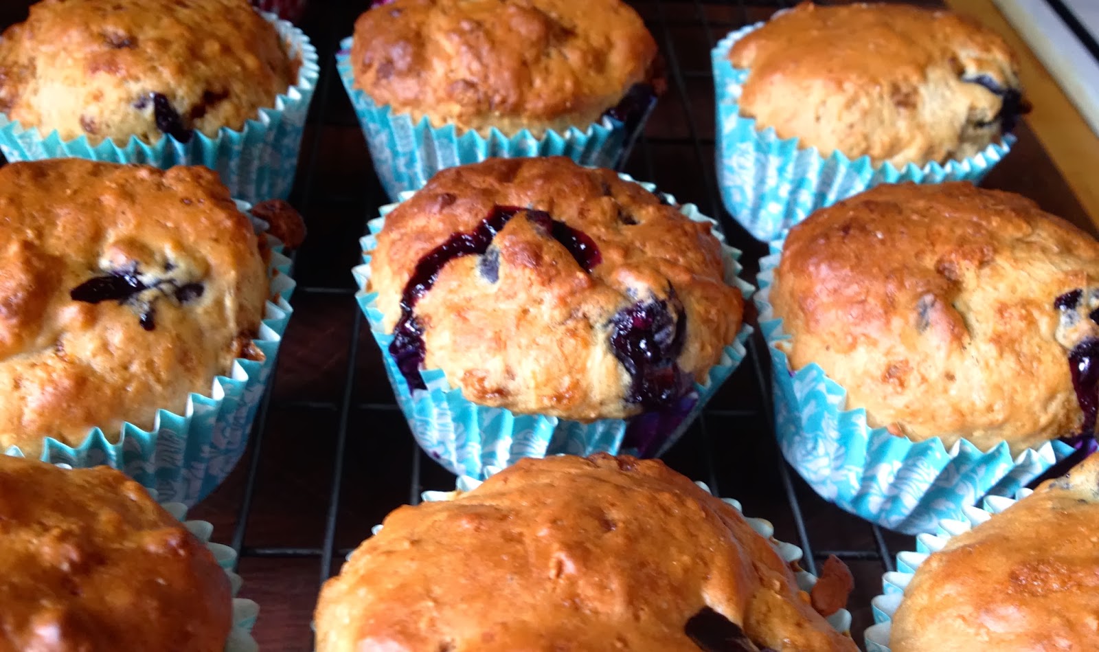 Pippa's Cookarama Healthy Blueberry Bran Muffins