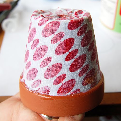 The Craftinomicon Fabric Covered Flower Pots